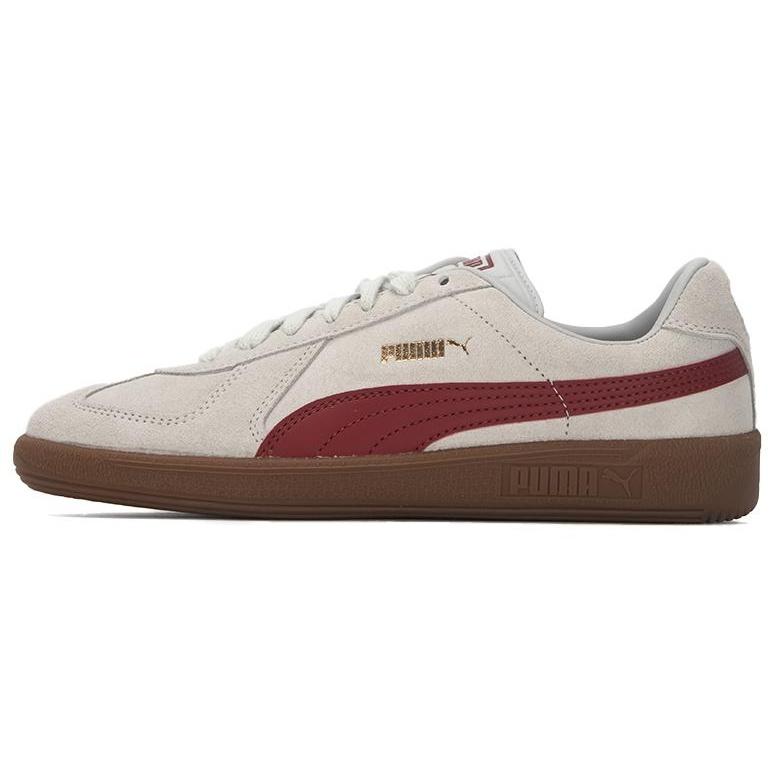 PUMA Army Trainer Suede White Gray Red Men s 388156-02 EU 35.5