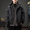 Men's Winter Down Ski Jacket - 90% White Duck, 2025 New Checkered Texture