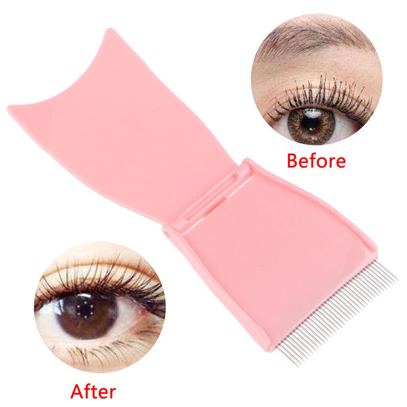Buy Eyelash Curler Beauty Mascara Makeup Lash Separator Foldable Metal Brush Comb at affordable