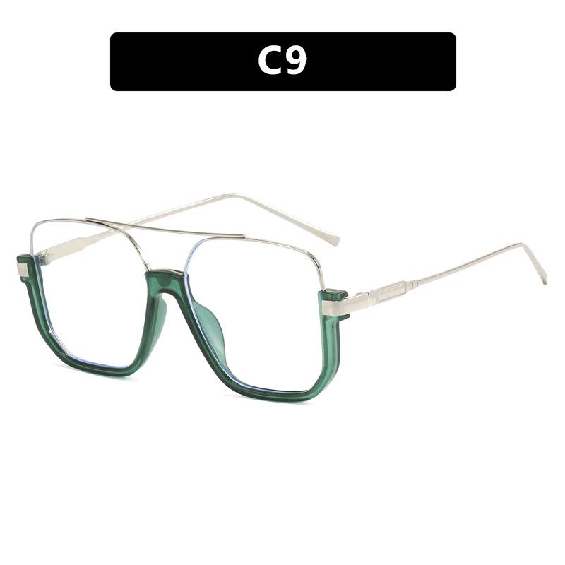 

Ladies Double Beam Large Frame Sunglasses Latest Retro Unique Sun Eyewear for Female UV Protection Half Frame Eyeglasses