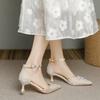 Fashion New Pointed Toe Wedding Bride High Heels Shoes Female Party Mules Elegant Women Pumps Designer Shoes Sexy Dress Shoes