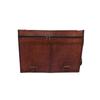 Leather Briefcase Messenger Bag 18 In Laptop Satchel Office College Shoulder Bag