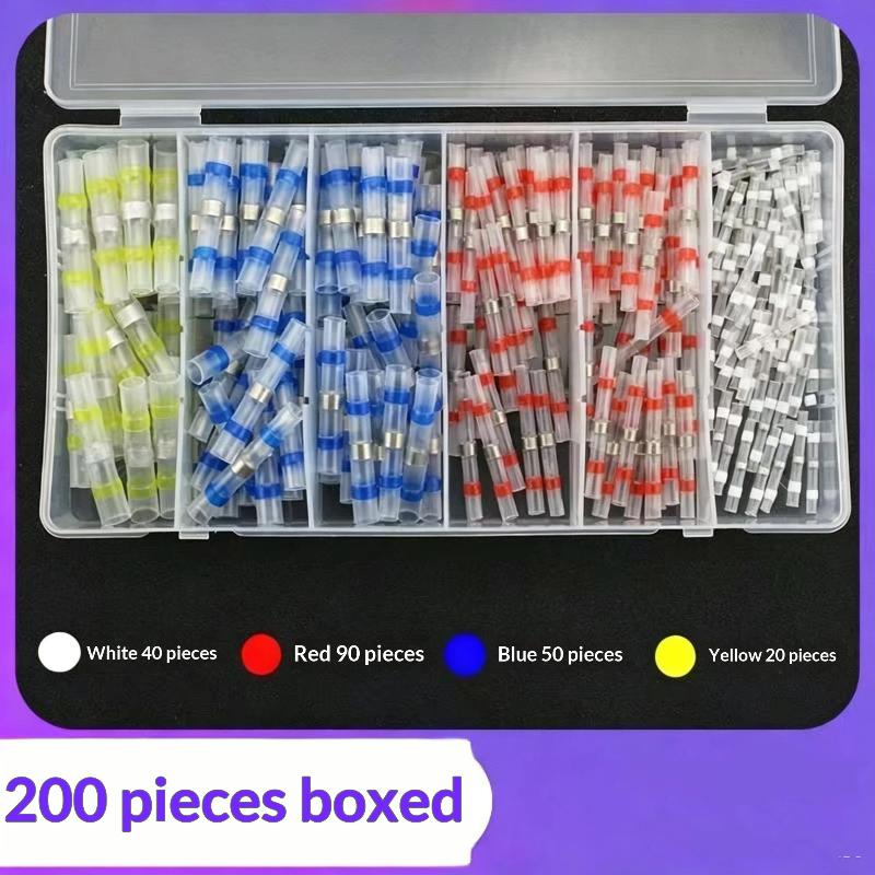 50 To 500Pcs Heat Shrink Solder Seal Wire Connectors Kit Waterproof Butt Electrical Terminalsinsulated Splice Marine Automotive