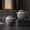 Tetera de Cerámica Gruesa de Arcilla Rocosa Tetera Retro Tetera para Té Ceremonia del Té Preparación de Té Tetera Individual Ceremonia del Té
