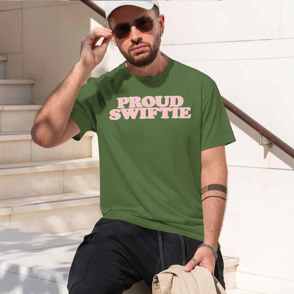 Proud Swiftie 2026 New Fashion Heavyweight Hot Selling Retro Printed Pattern Fun Round Neck Tshirt For Daily Comfort