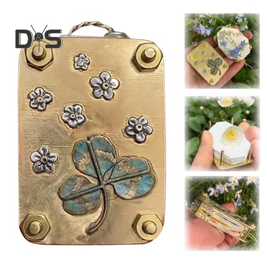 Mini Metall Blomsterpress Form DIY Torkade Blommor Växter Tillverkning Pressverktyg Blomsterpress Konstbräda Barn Vuxna Nybörjare Blomsterhantverk Älskare Gåva