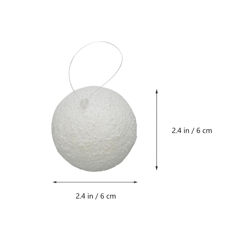 6Pcs White Christmas Ball Craft Supplies High Density Smooth Round Balls for Party Decor Tree Ornament Art Projects School DIY