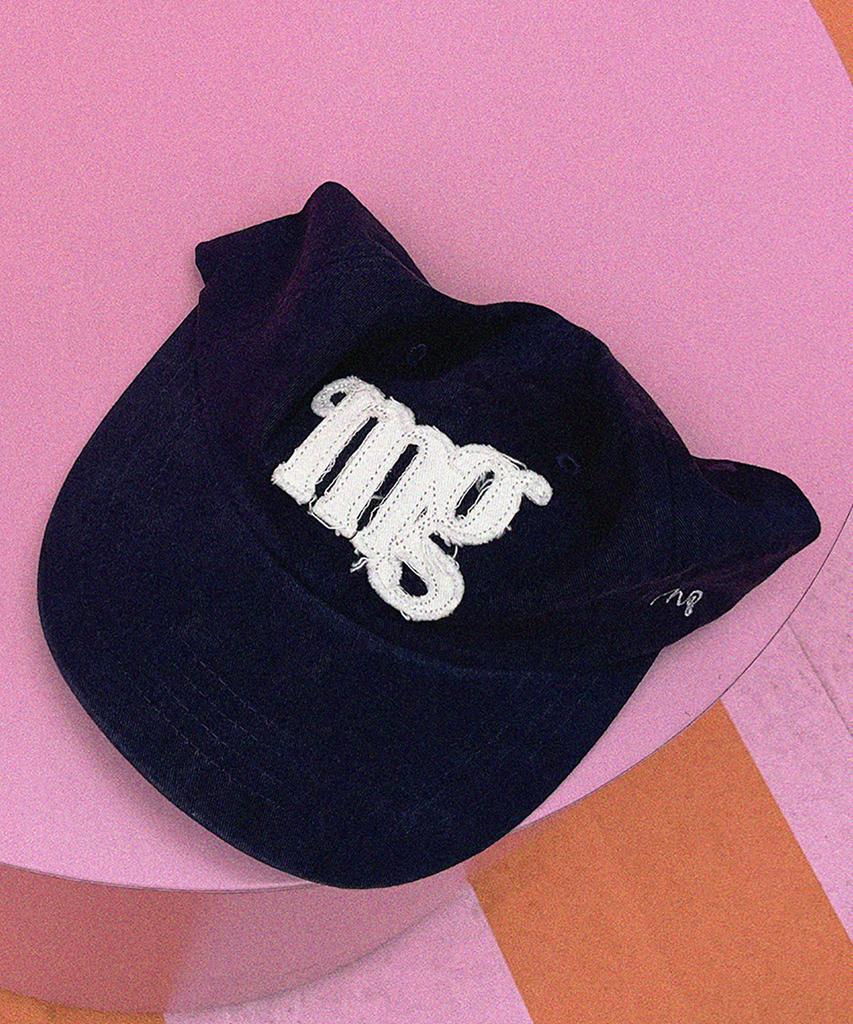 Maugeu Honey Patch Washed Wide Ball Cap Navy