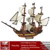 DIY Wooden Ancient Sailing Ship Model Kit: 3D Puzzle, Handmade Silk Merchant Vessel for Adults