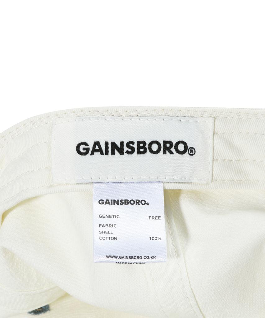 GAINSBORO Lettering Mix Cotton Ball Cap_Cream/Navy