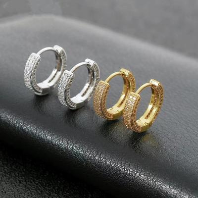 [Kupferprodukte] Einfaches Und Beliebtes Zirkonia Mikroeingefasstes Rundes High-End Design Ohrstecker, Umweltfreundlich