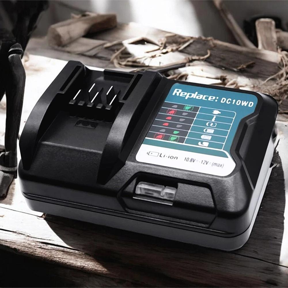 DC10WD Charger Replace for MAKITA battery 10.8V 12V BL1016 BL1040B BL1015B BL1020B BL10DC10SA CL107FDWY CL107DWM AC100-260V