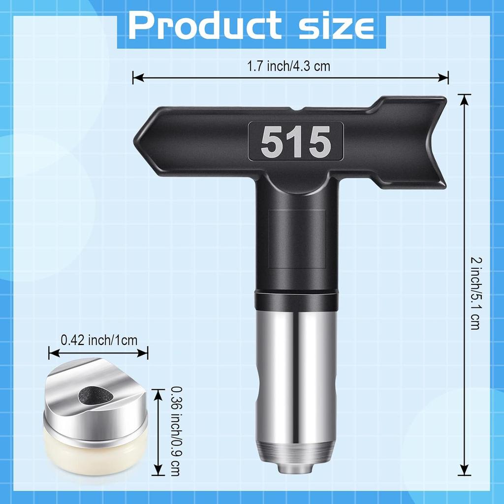 8 Pcs Spray Tips for Paint Airless Paint Sprayer Tips Reversible Airless Spray Nozzles Machine Part for Homes Buildings Decks(211, 215, 311, 315,