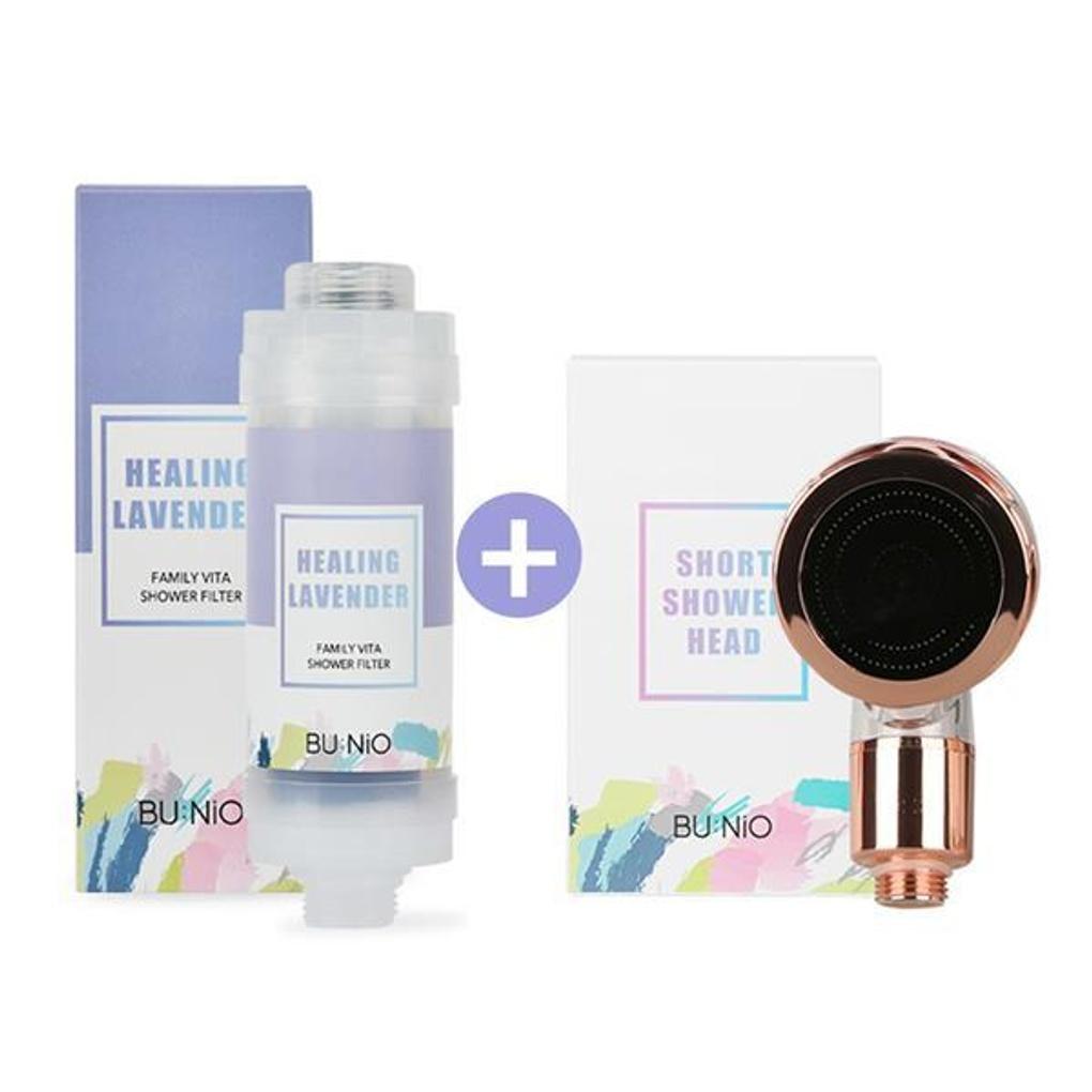

bunio Family Vita Shower Filter + Rose Gold Short Head Set