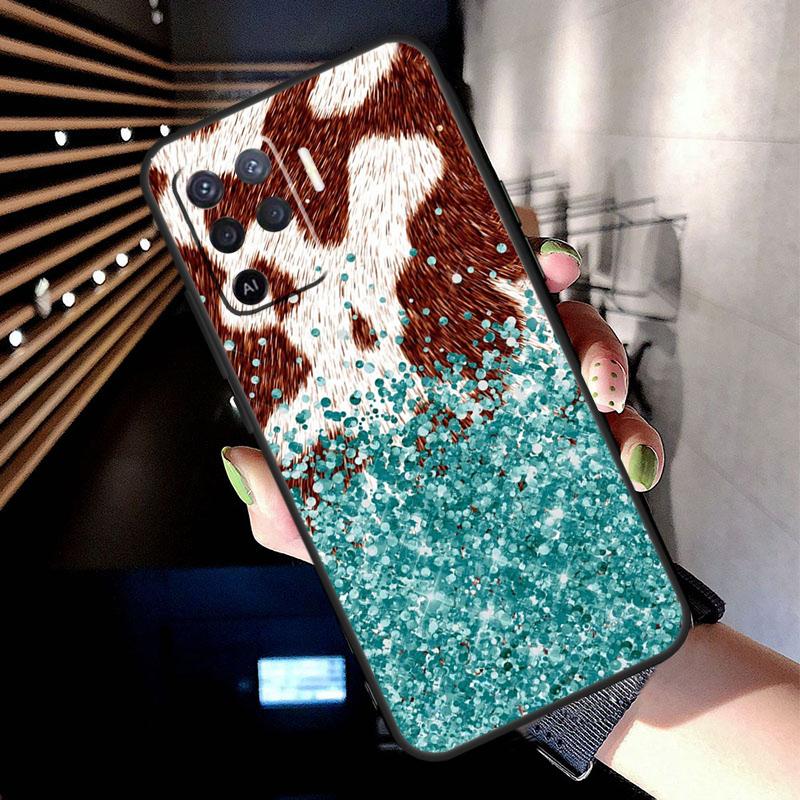 Western Cowgirl Cowboy Boots Cowhide Case For Oppo A5 Pro A15 A17 A57 A77 A18 A38 A58 A78 A94 A74 A54 A16 A76 A96 A40 A60 A80