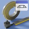 1pc 1m/2m/3metersX4cm Floor Cord Cover for Wire Self Adhesive Cable Cavity Management PVC Cord Power Floor Wire Protector Cover