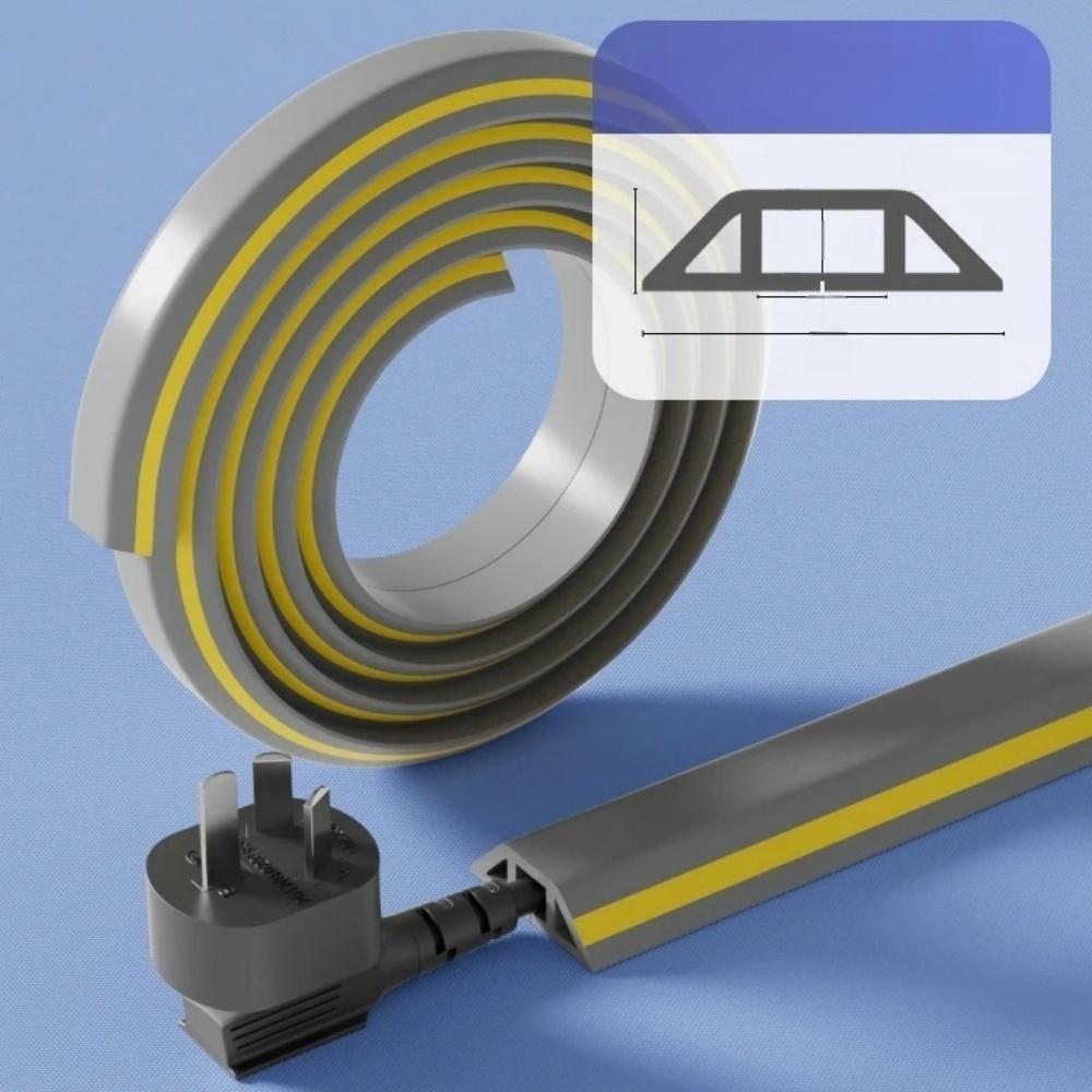 1pc 1m/2m/3metersX4cm Floor Cord Cover for Wire Self Adhesive Cable Cavity Management PVC Cord Power Floor Wire Protector Cover