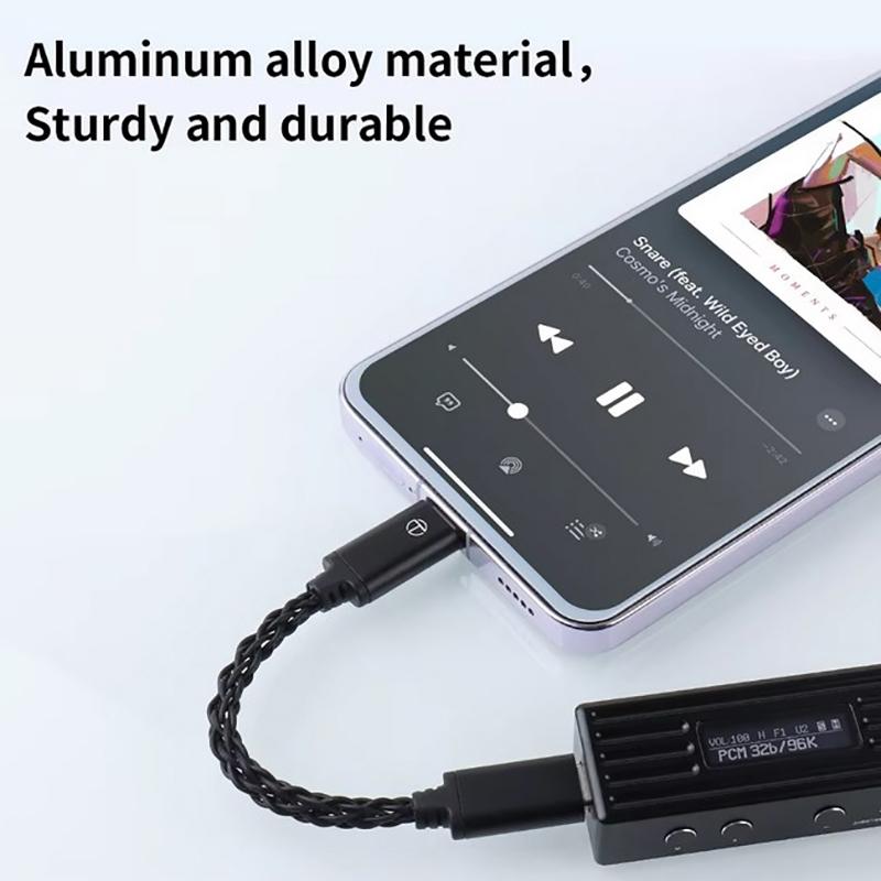 Trn To Type C To Type C Dac Amp Upgrade Cable Hifi Adapter Earphone Amplifier 8Strand Silver-Plated Wire For Trn Te Pro Phones
