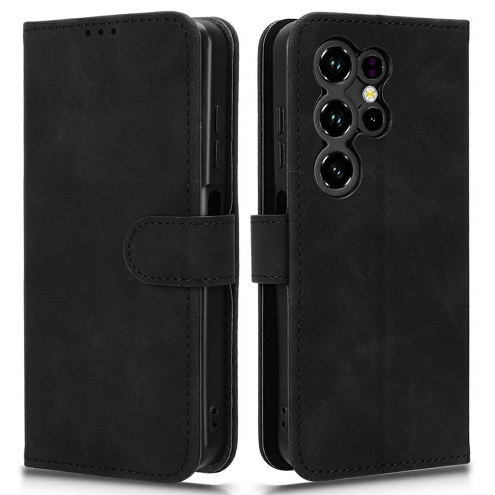 For Oukitel C2 Leather Case Skin Feel Anti Drop Wallet Stand Flip Phone Cover