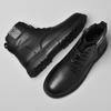 Fashion Genuine Leather Men Winter Shoes High Quality Black Man Motorcycle Boots Luxury Brand Warm Ankle Boot Punk Style Casual Footwear