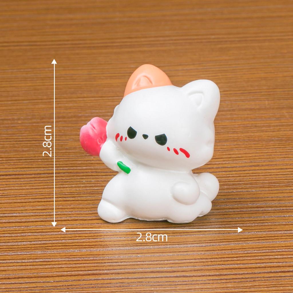 7Pcs/set Cartoon Pet Cat Miniatures Resin Animal Ornaments Fairy Garden Decoration Micro Landscape