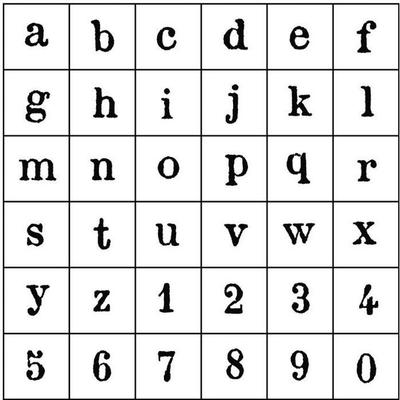 ARTEMIO Set 36 Wooden Stamps Lowercase Alphabet