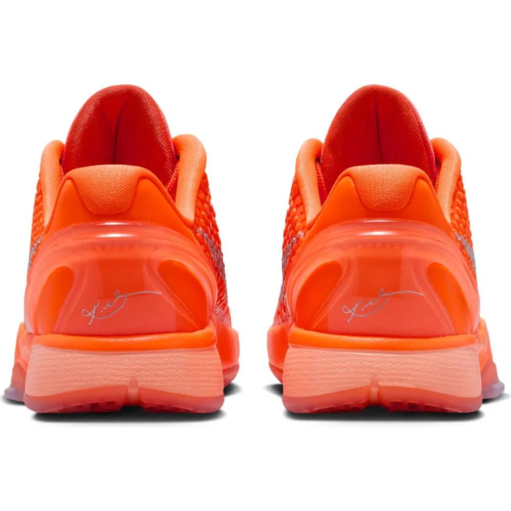Nike Zoom Kobe 6 GS Total Orange Dětské tenisky Metalicko-stříbrná Kosmická hlína FV9676-800