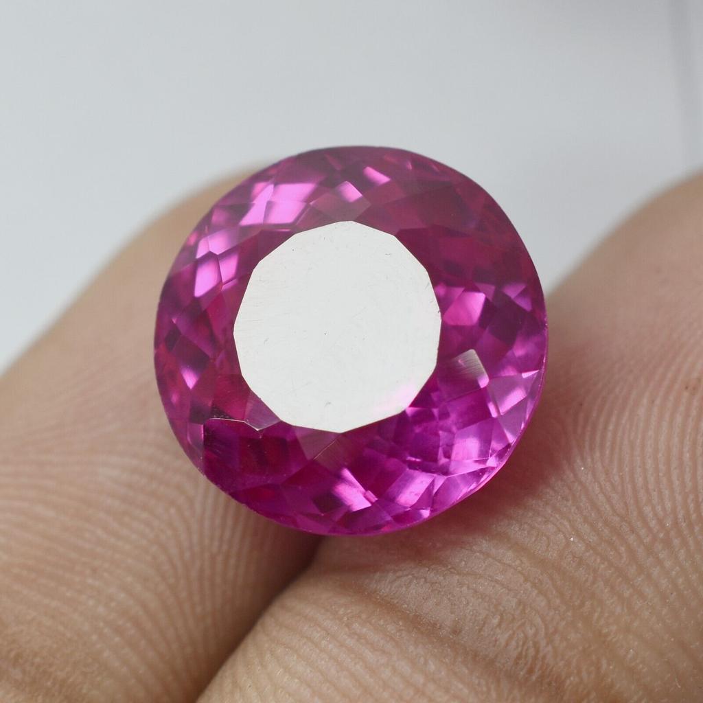 17.60 Ct Pink Sapphire Natural Round Certified Beautiful Loose Gemstone