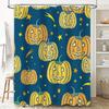 Halloween-themed Pumpkin Shower Curtain with Colorful Designs for Bathroom Decoration Waterproof Fabric Material Suitable for Ki
