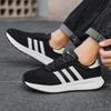 New three-bar fashion shoes Student sports running shoes all leather casual shoes Fashion trend couple sports shoes