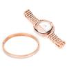 Women Jewelry Set Quartz Movement Watch Titanium Steel Bracelet Jewelry Set Anniversary GiftRose Gold