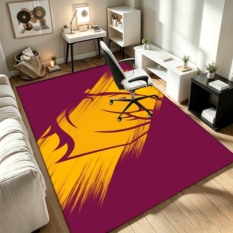 Brisbane Broncos A rug suitable for office chair areas living rooms and computer desks perfect for home offices and an ideal holiday gift