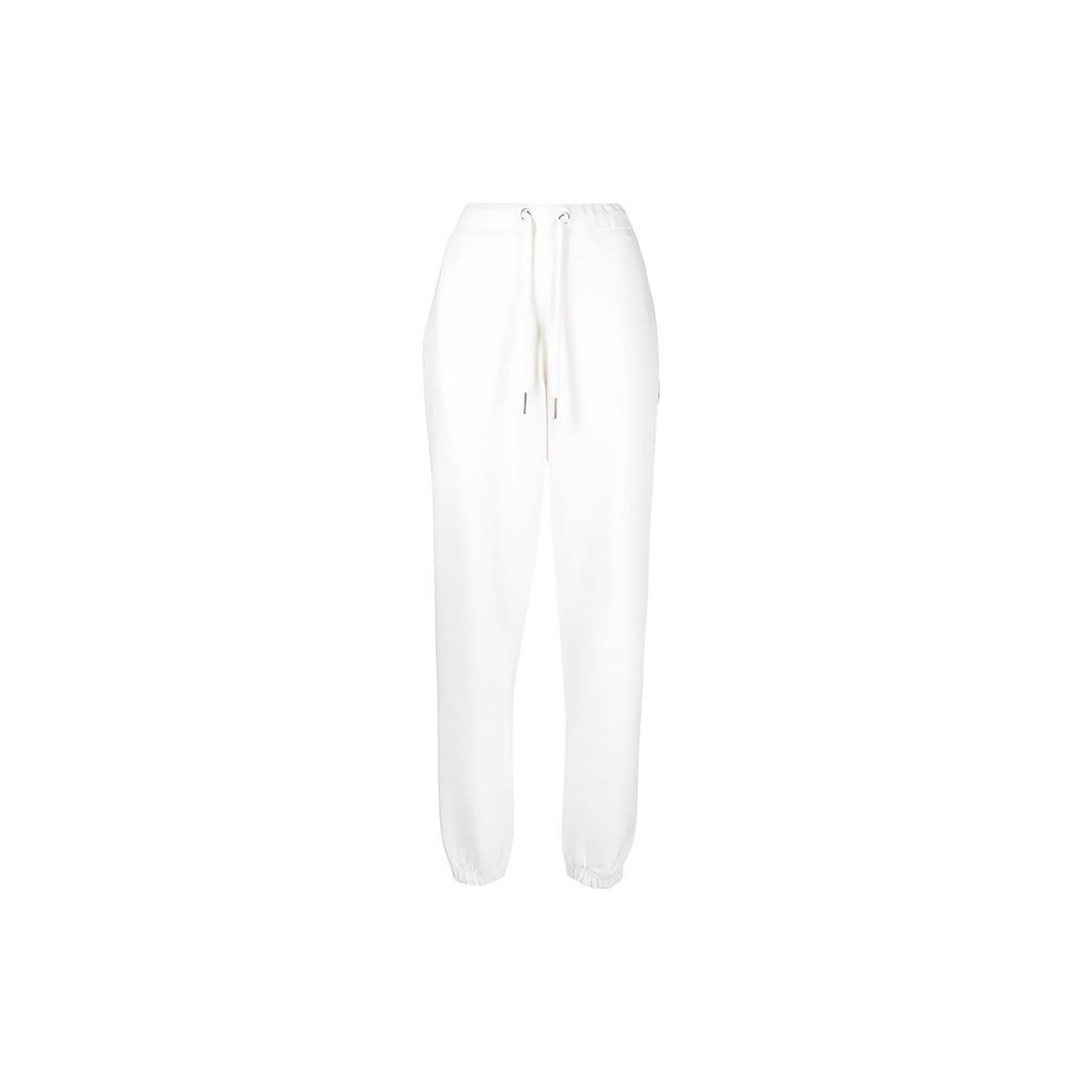 Moncler Solid Color Logo Patch Cuffed Knit Sweatpants Women bottoms I10938H00002899WC033