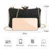 NICOLE & DORIS Women's Sparkly 2-Way Mini Shoulder Bag, Handbag, or Clutch Bag for Weddings, Lightweight, Waterproof, with Shoulder Chain, Elegant