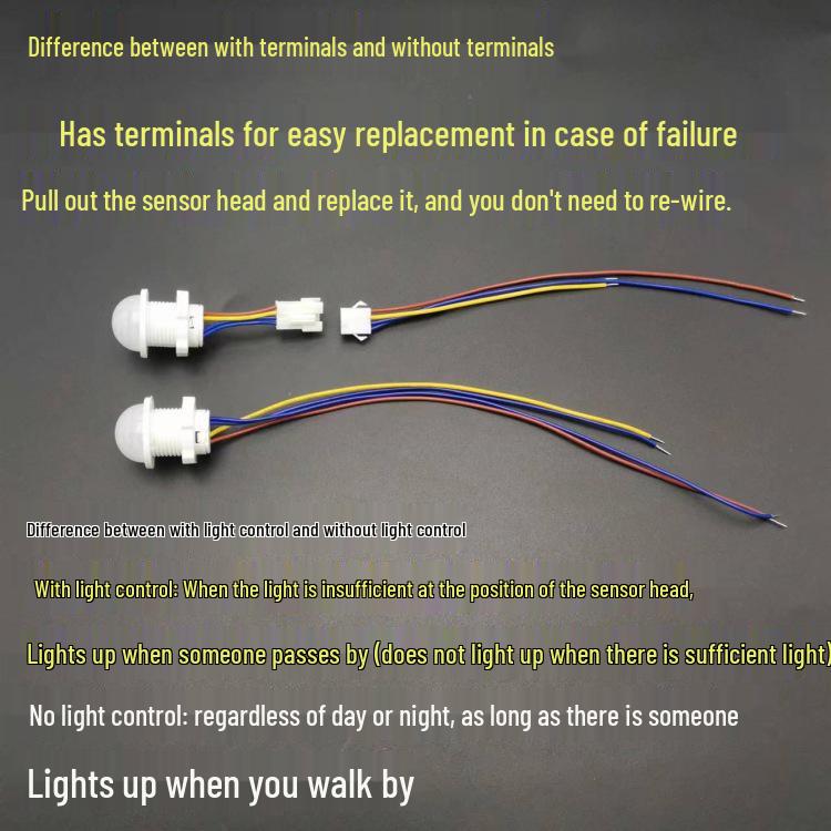 220V Infrared Sensor Ceiling Light Controller with Concealed Installation