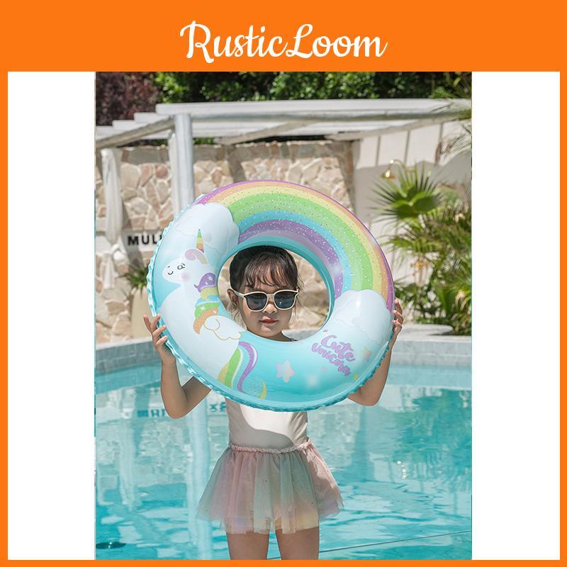 Colorful Unicorn Swimming Ring Adult Inflatable Armpit Swimming Ring Rainbow Wholesale