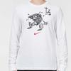 Nike T-shirt d'entraînement décontracté à manches longues et col rond pour homme Blanc DM5693-100