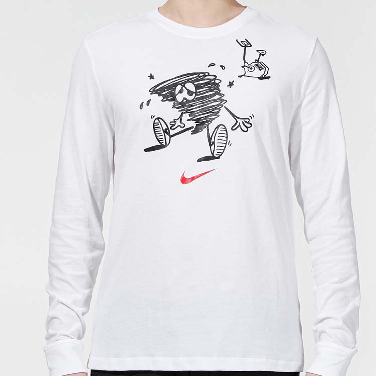 Nike Training Casual Long Sleeve Crew Neck T-Shirt Men Tops White DM5693-100
