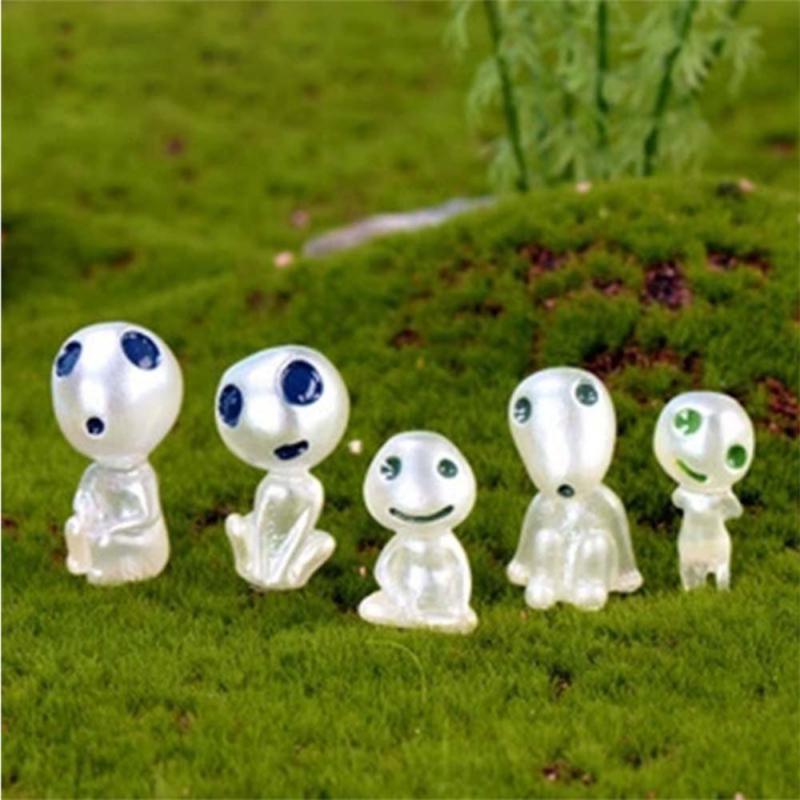 1-10pcs Micro-landscape Glow-in-the-dark Fairy Decoration Toy Modern Resin Crafts Cute Anime Alien Funny Fluorescent Decorations