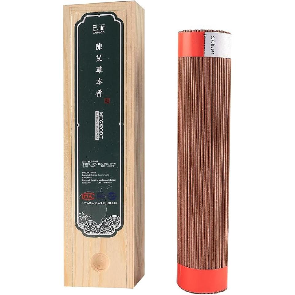 ® 400 Pieces Joss Incense Sticks,Asian Classic Blending Incense, Natural Fragrance Air Freshener -Jasmine Ersu Old Game Mugwort Chen Ai Herbal Fr
