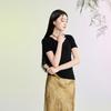 SanCai 2026 Summer V-Neck Knit Pullover Top