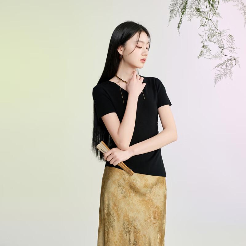 SanCai 2026 Summer V-Neck Knit Pullover Top