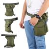 Multi Pockets Drop Waist Leg Bag Military Utility Motorcycle Racing Thigh Pouch(army Green)