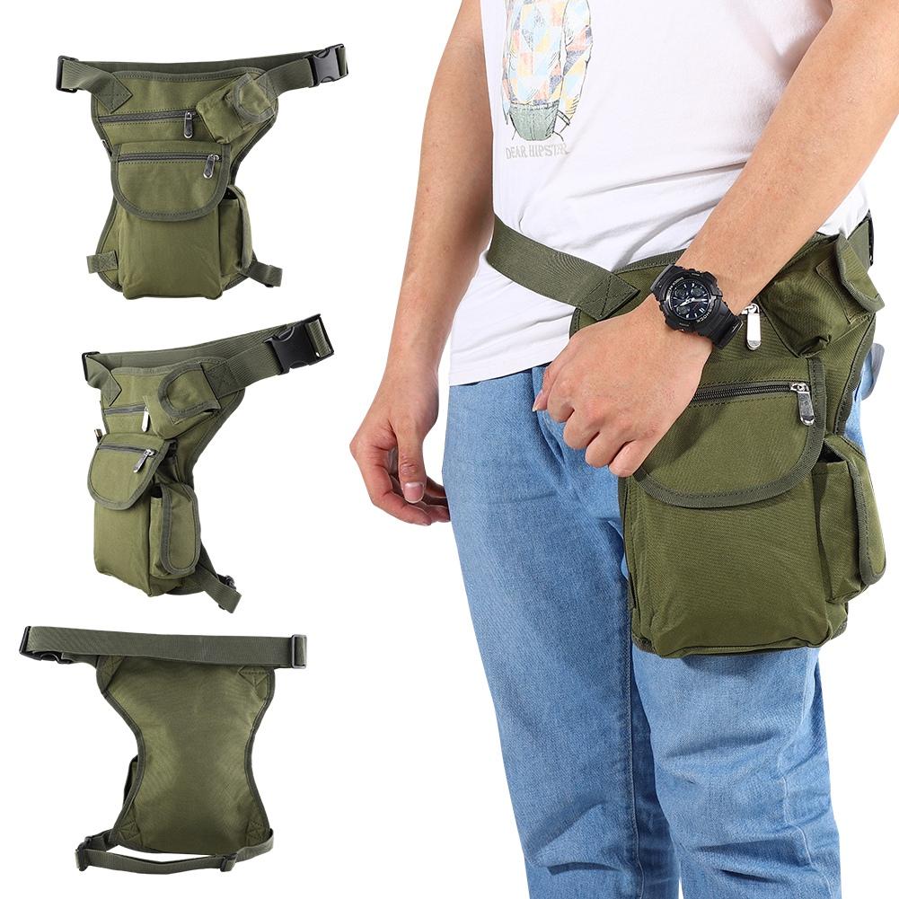 Multi Pockets Drop Waist Leg Bag Military Utility Motorcycle Racing Thigh Pouch(army Green)