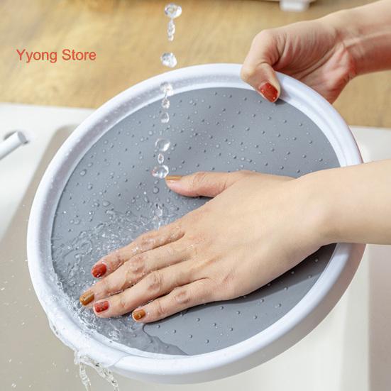 Kitchen Storage Tray Rotatable Non-slip Large Capacity Portable Round Kitchen Seasoning Organizer Turntable Household Supplies