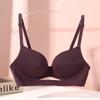 Smooth Seamless Small Chest Gather Underwear For Women Comfortable Upper Support Anti Shock Closed Bra Hollow Bra