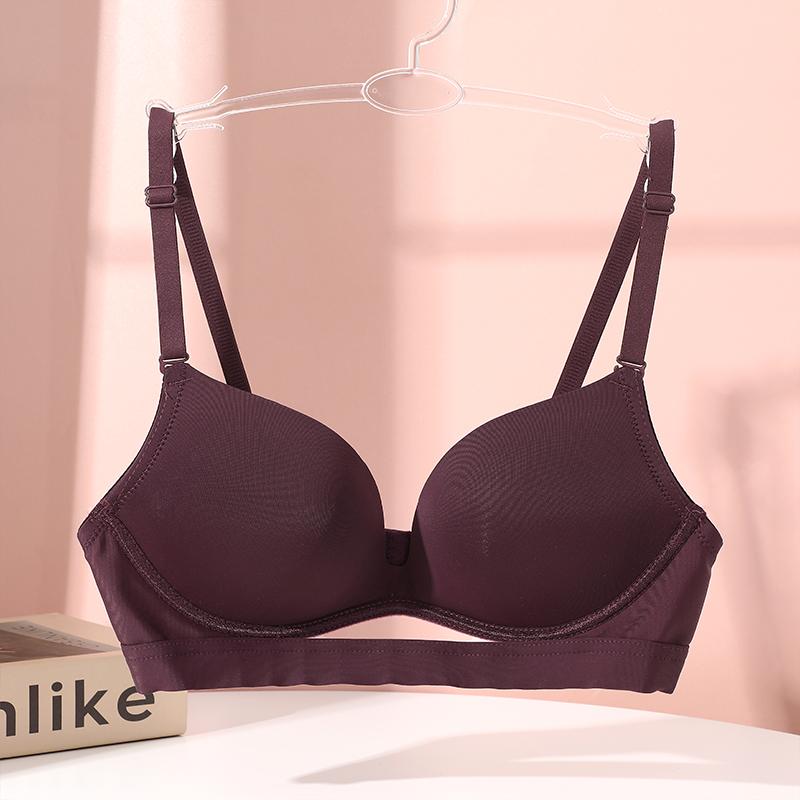 Smooth Seamless Small Chest Gather Underwear For Women Comfortable Upper Support Anti Shock Closed Bra Hollow Bra