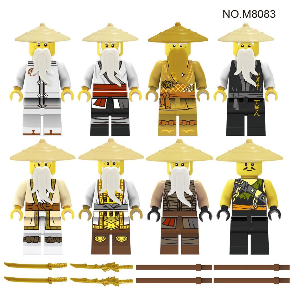 8083 Ninja Children Small Particles Assembled Building Block Toy Beard Master Wu Weapon Accessories Hong Kong