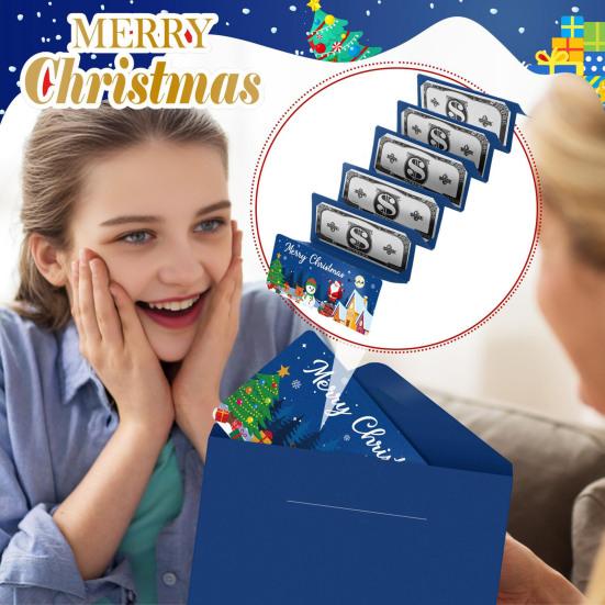 Christmas Red Envelope Money Box Gift Card Holder 10 Slots Surprise