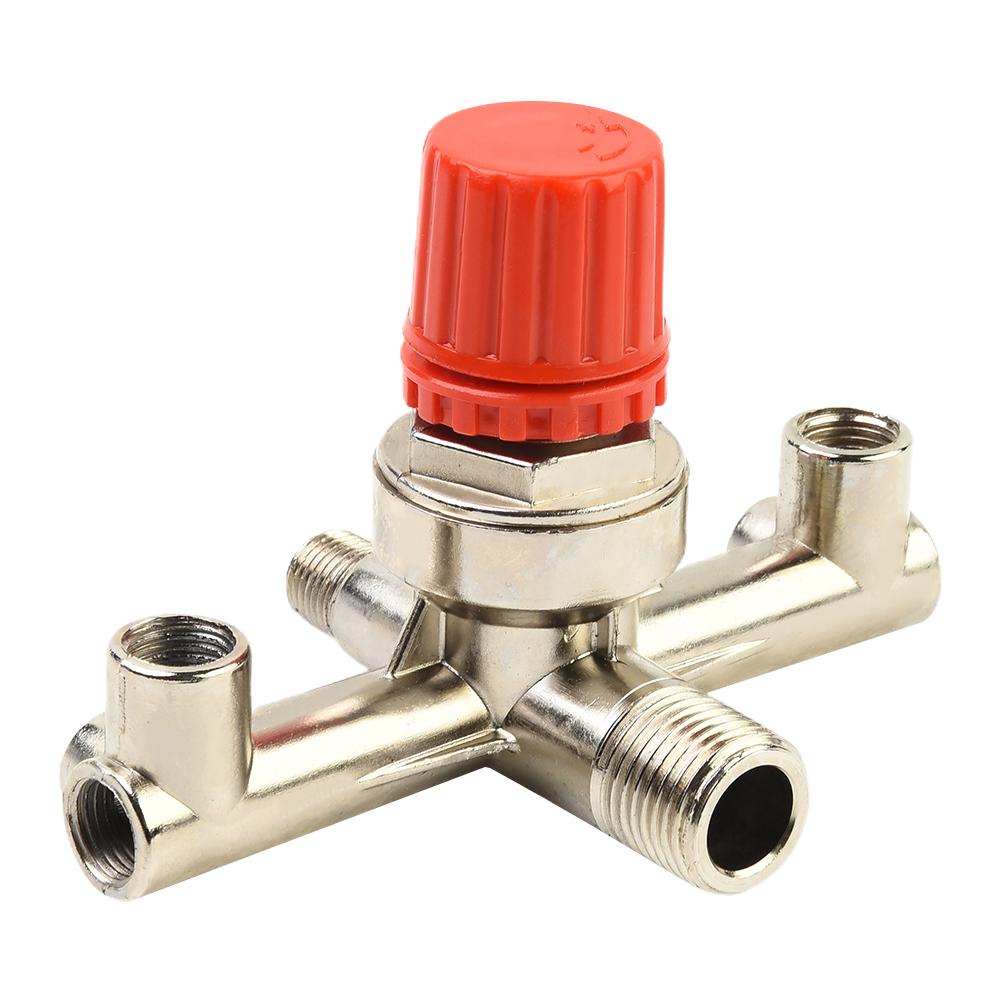 Double Outlet Tube Air Compressor Switch-Pressure Regulator Valve Fitting-Part
